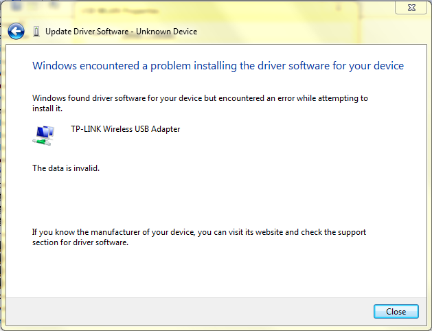 Data is invalid while trying to install drivers on TP-LINK TL-WN821N-data-invalid.png