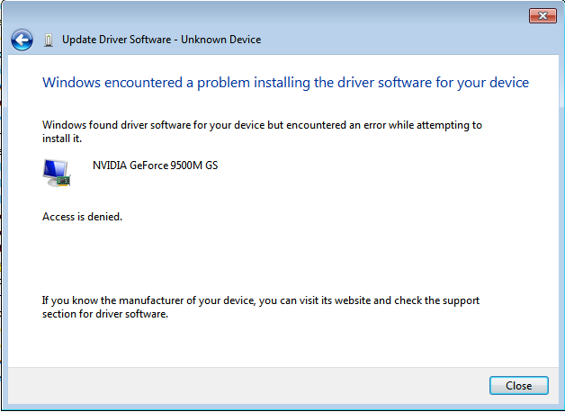 Problem with NVIDIA GF 9500M GS Windows 10 Forums