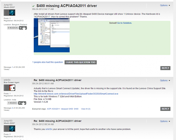 Needed Drivers For Lenovo Ideapad S400 Solved Windows 7 Help Forums