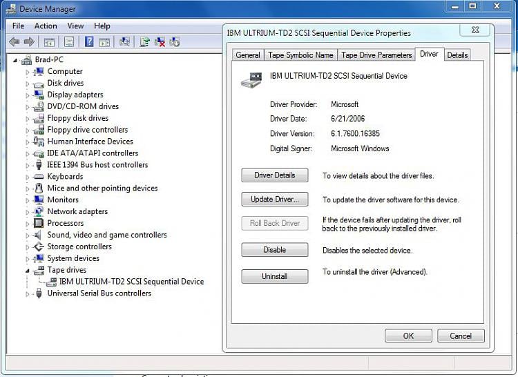 Quantum tape drive driver software Quantum tape drive driver software
