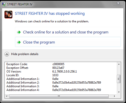 Street Fighter 4  crashes when launched - Fatal Error-capture2.png
