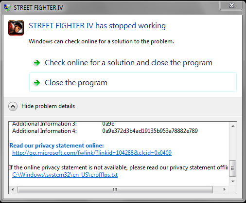 Street Fighter 4  crashes when launched - Fatal Error-capture3.png