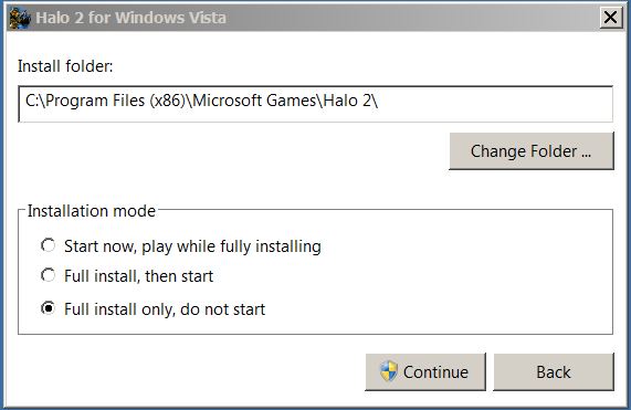 How to get Halo 2 working under Windows 7-halo-2-install-mode.jpg
