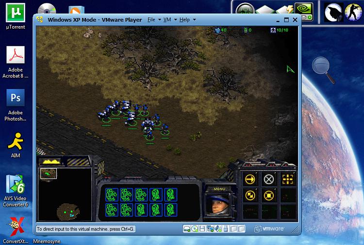 I got StarCraft working perfectly in VMware XP Mode!-starcraft-xpm.jpg