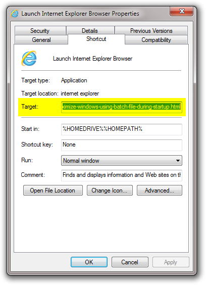 Maximize Windows using batch file during startup-shortcut_target.png