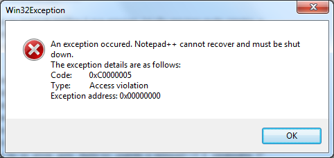 Error message when I replaces &quot;notepad.exe&quot; by &quot;notepad++.exe&quot;-errornpp.png