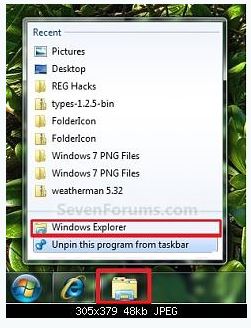 Explorer icon in taskbar doesn't show recent items-exp.jpg