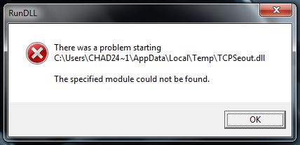 RunDLL Error upon every start up, &quot;can't find TCPSeout.dll&quot;-startuperror.jpg