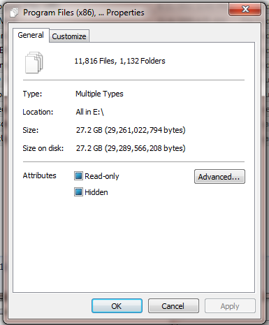 Used Memory in disk is 630 GB but check only 27.2 gb of files exists-win-disk-size.png