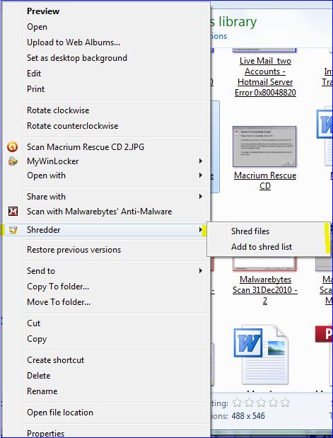 Documents and Pictures Context Menu - Shredder; What does it do? How?-shredder-context-menu.jpg
