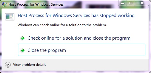 How do i fix the message error Host Process for Windows Services-windows-stop-working.jpg