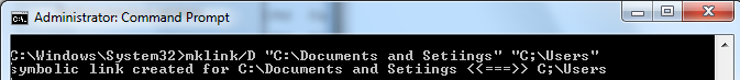 Access to the path 'C:\Documents and Settings' is denied - Win7-32 Bit-mklink.png