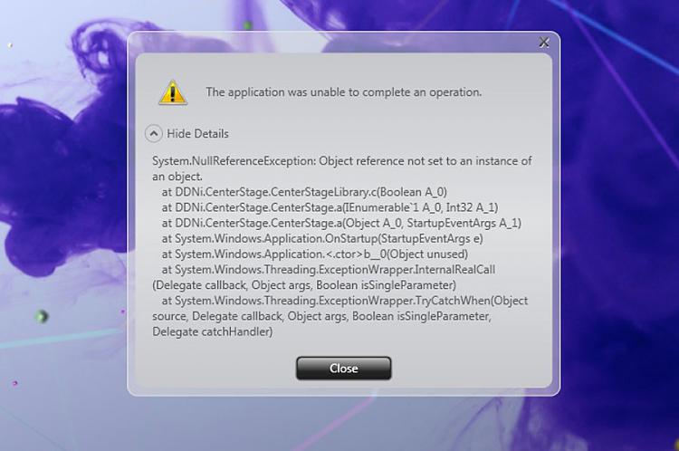 System.NullReferenceExceptions on new laptop-startup-screen-capture.jpg