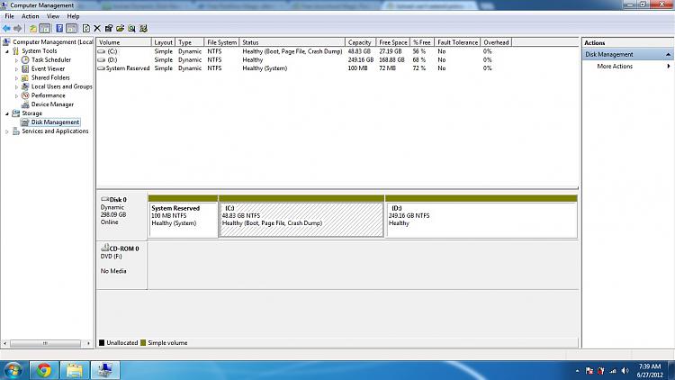 All hard disk are layout as Dynamics-disk-managment.jpg