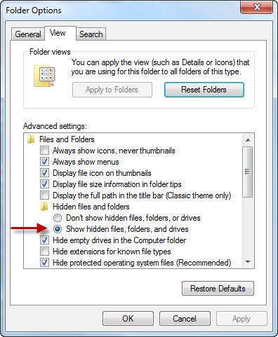 I get a file name warning for some folder called &quot;C:\Program&quot; ?-show-hidden.jpg