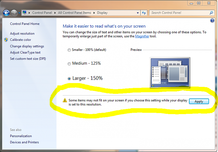 Window sizes change desktop icon size windows 7
