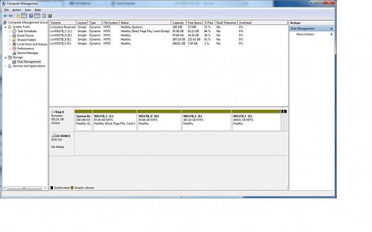 Reinstalled Windows 7  Multi-Partition Drive (Basic Disk now Dynamic)-computermanagement.jpg