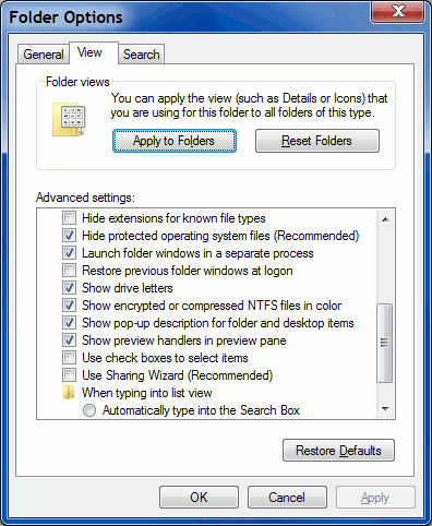 Explorer crashes-folder-option-separate-process.gif
