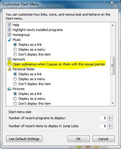 How do you get rid of the start menu &quot;tasks&quot; option when hovering?-submenu.jpg