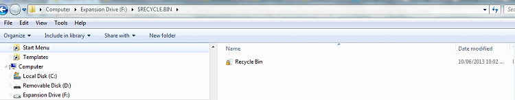 Recycle Bin Corrupt and Permission settings confusion - external hdd-recycle-bin-emply.png