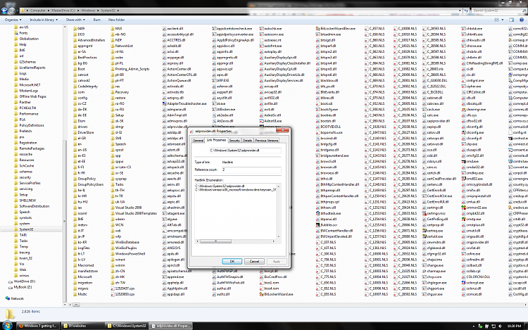 Windows 7 getting fat-hardlinks_system32.png