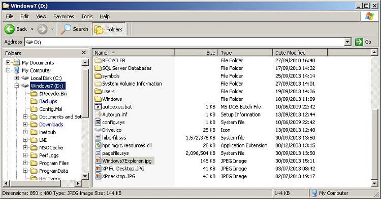 Windows 7 Windows Explorer Filter Drop Down Lists-windowsxpexplorer.jpg