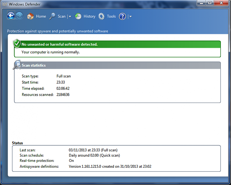 Need advice with disk partitions;  (should D:  be NTFS?)-defender-scan.png