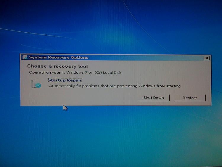 Cannot start PC- startup repair. virus? - Windows 7 Help Forums