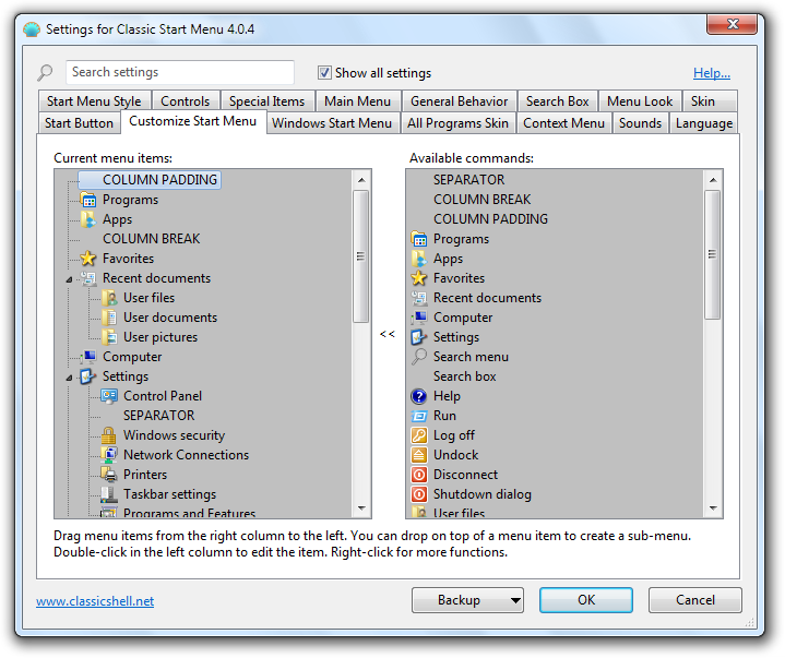 Shutdown / Reboot  options missing from W7  Start Menu-settings-classic-start-menu-4.0.4.png