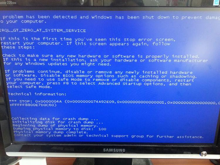 Crash Dump Windows Vista Blue Screen