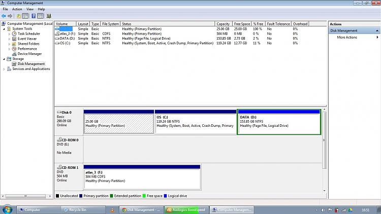 Disk Management - 25gb primary partition, unallocated drive letter.-disk-management.jpg