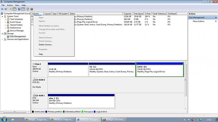 Disk Management - 25gb primary partition, unallocated drive letter.-disk-management.jpg
