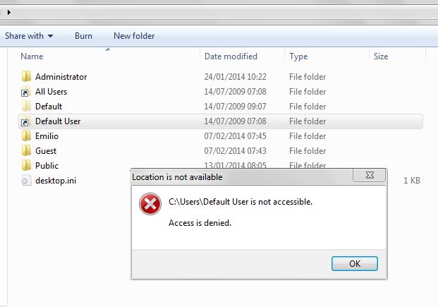 Unaccesible shortcuts created by the system in user &amp; system folders-default-user-not-accesible.jpg