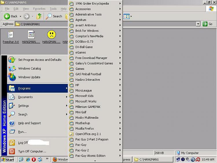 windows xp file size