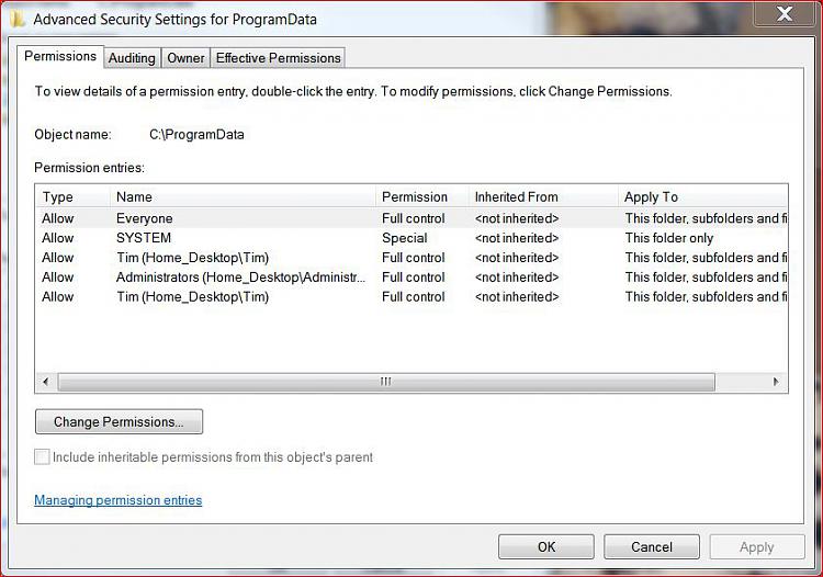 Can't access Program Data after repair install-access3.jpg