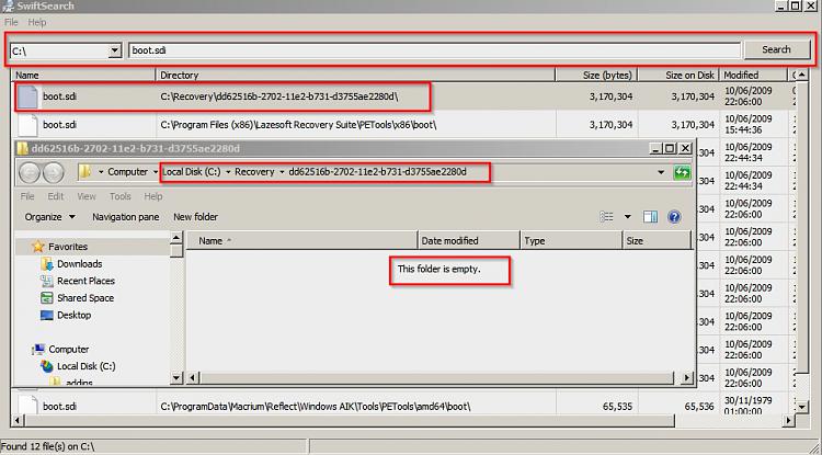 Why is my C:\Recovery folder empty? (trying to create Recovery Disc)-recovery.jpg