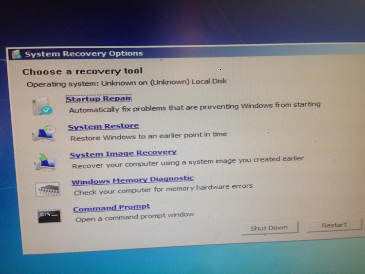 Windows 7 enters directly recovery options with no explanation-image.jpg