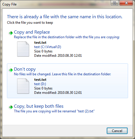 is it possible for windows seven to automatically replace files?-example.jpg