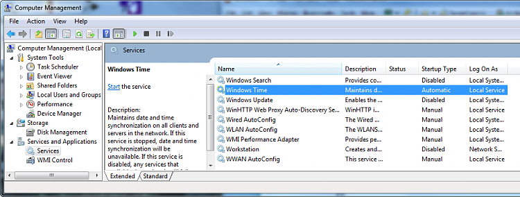 W32time Service Not Starting Automatically Solved Windows 7 Help Forums