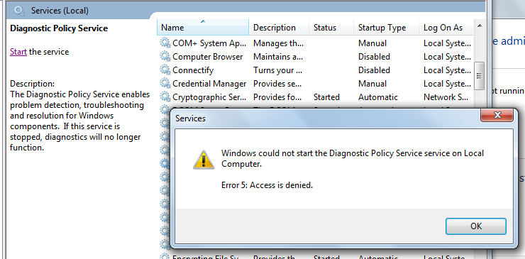 Diagnostic policy is not running and getting Error 5:Access denied.-12.png