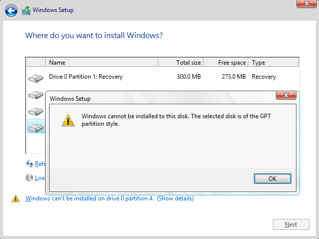 Windows error when trying to re-install on partition.-windows-cannot-installed-disk.-selected-disk-gpt-partition-style.png