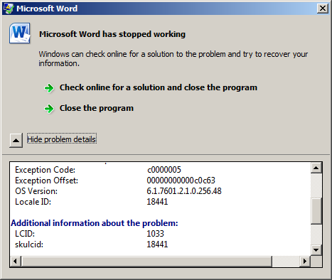 IE, Excel, Windows Explorer, Firefox, etc crashed while launching-word-crash2.png