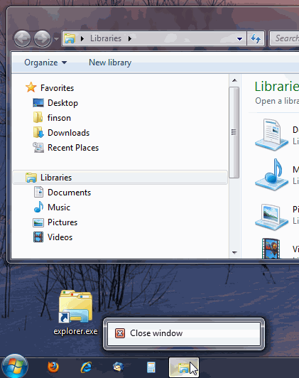 Menu item &quot;Pin this program to the taskbar&quot; gone-w7-no-explorer.exe-pin-option.gif