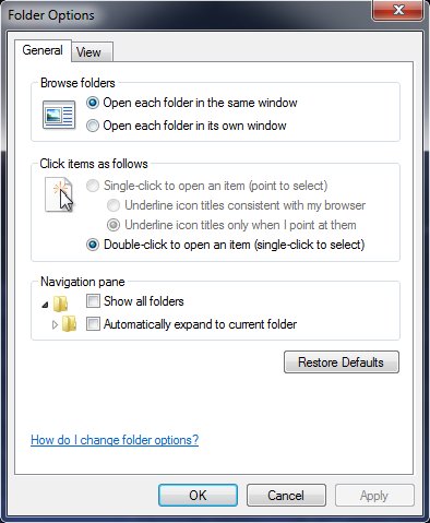 Windows 7 - Only allow single click!-folderoptions.jpg
