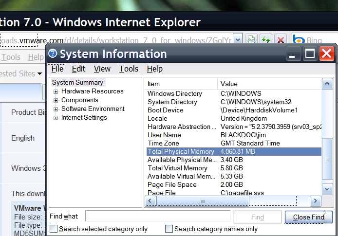 Memory usage between W2K3 server and W7-w2k3.jpg