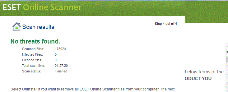 Getting &quot;Preparing Security Options&quot;-capture-eset-scan-results.gif