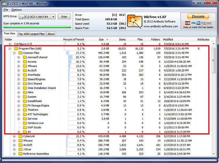 Windows 7 , C drive filling up on its own !!-commonfiles.png