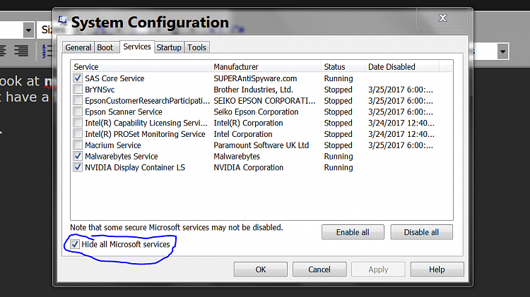 Initial Load of Folder/Directory Takes 10 Minutes - Slow-msconfig-non-microsoft-services.png