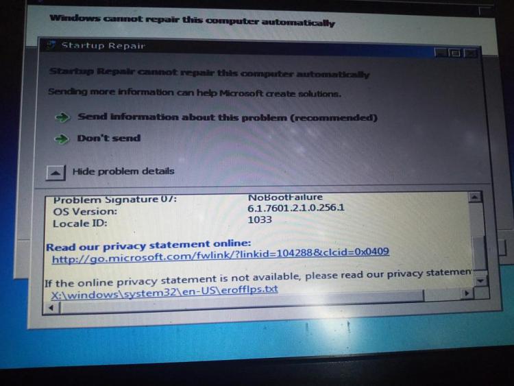 Windows 7 crashes during Boot up. Can't Safe Mode, Restore or Repair-img_20191017_114359.jpg