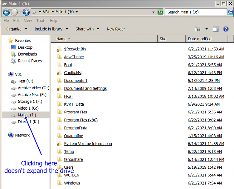 How to stop Explorer navigation pane from opening it's own folders?-explorer-window-single-open-folder-pane.png